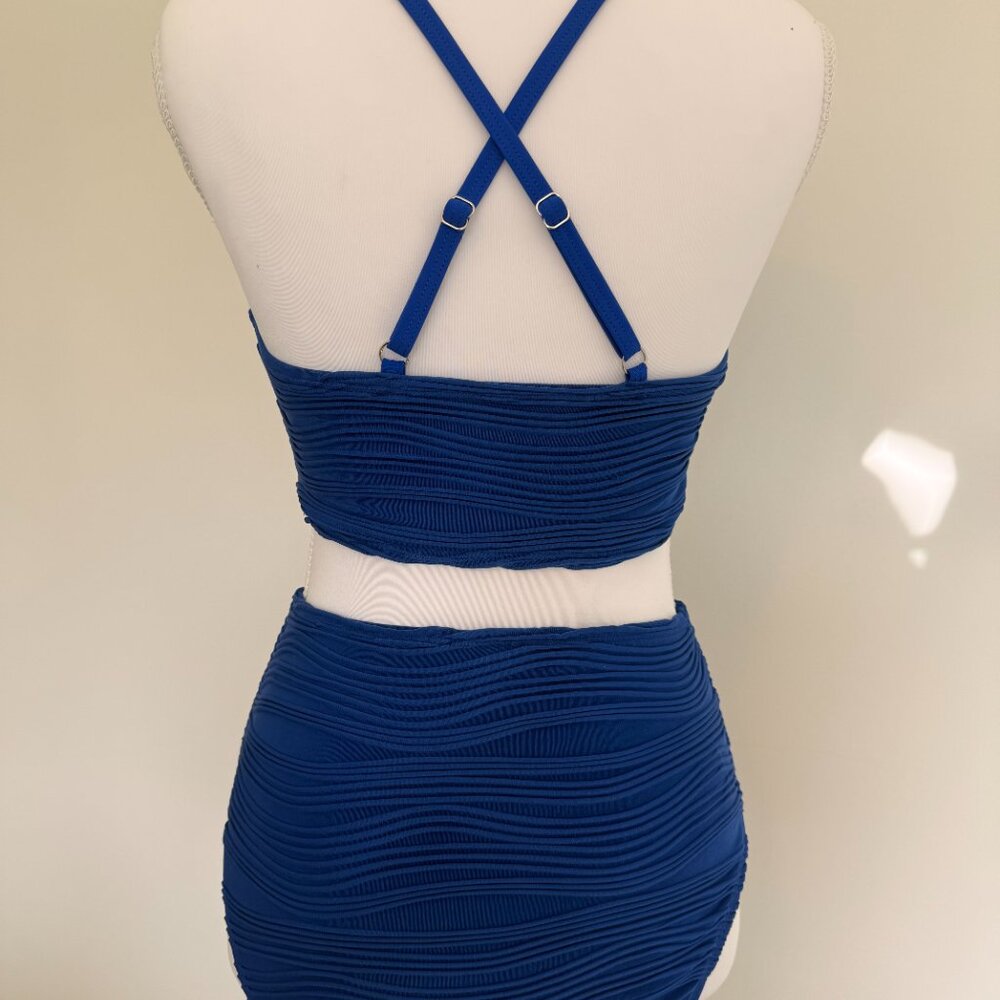 Textured Blue Bikini, size small - Picture 2 of 2
